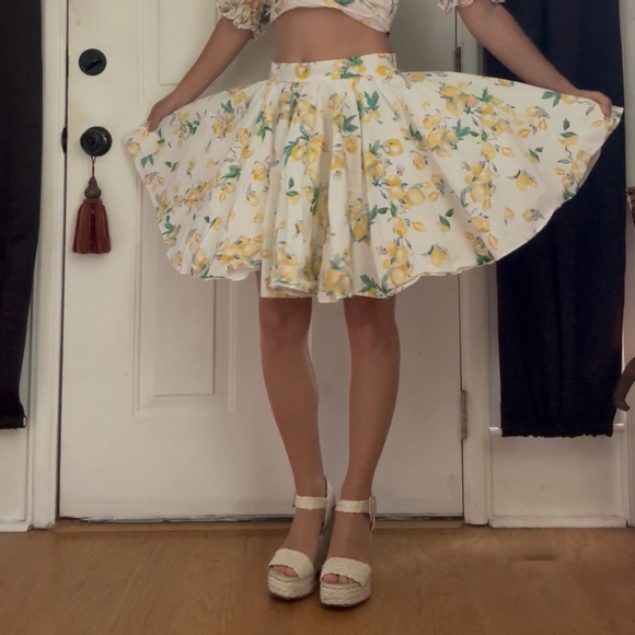 H&M Lemon 🍋 Circle Skirt - Picture 1 of 15